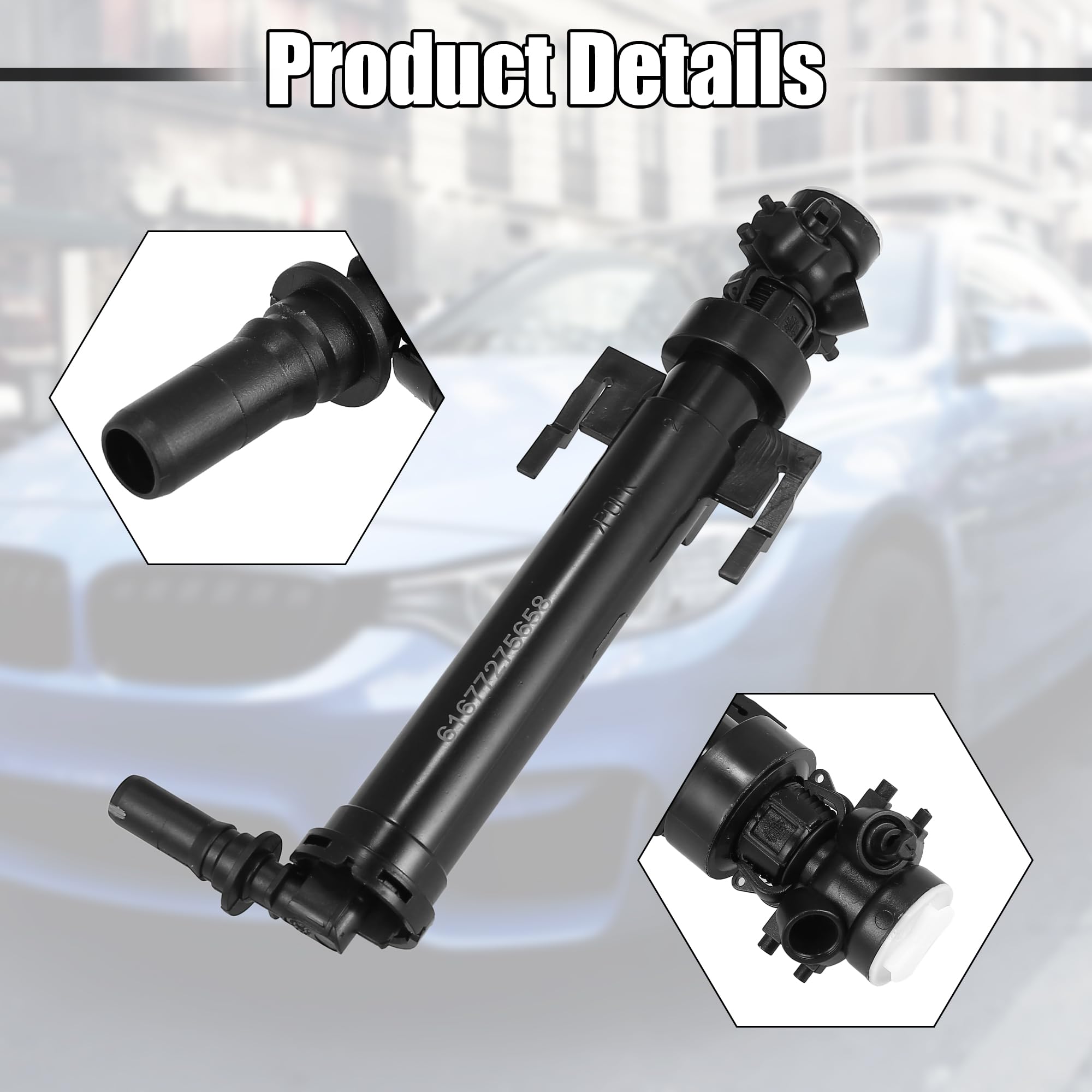 Amazon.com: X AUTOHAUX 2pcs Headlight Washer Nozzle Front Left 