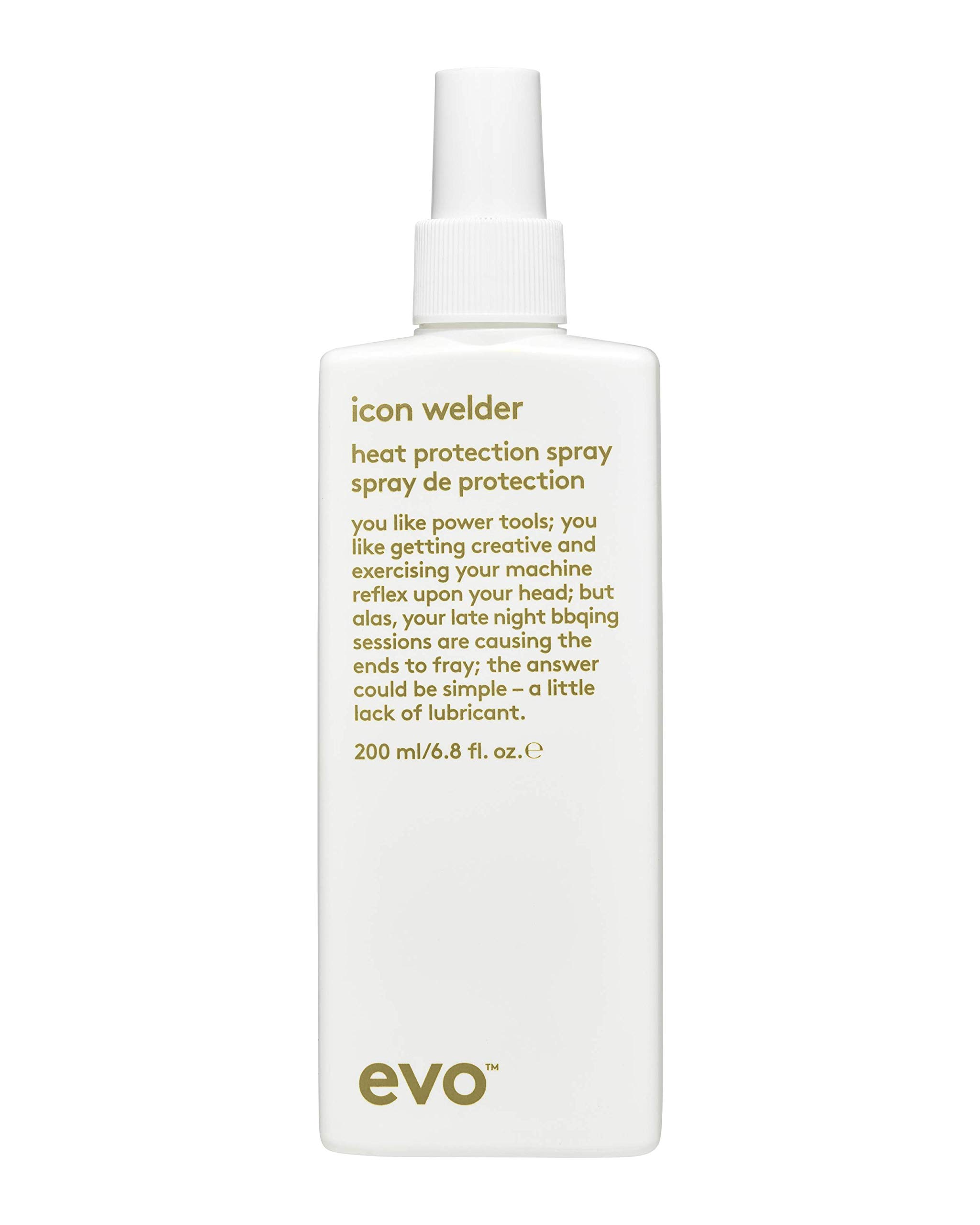 Evo Icon Welder Hot Tool Shaper, 200 ml, Hitzeschutzspray für alle Haartypen, Schutz vor Hitze und Feuchtigkeit, UVA-/UVB-Schutz, für glattes Haar