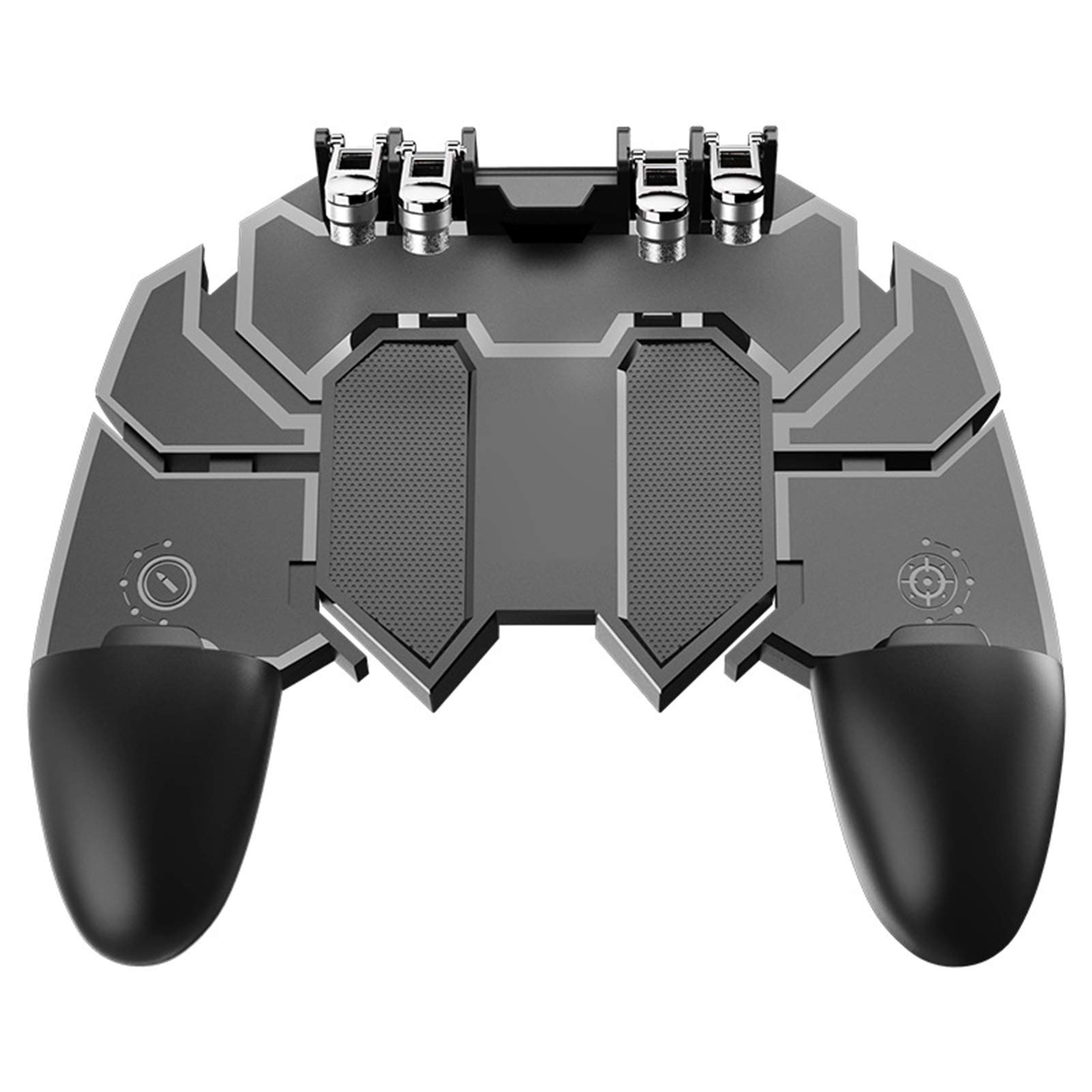 TechKing AK-66 Upgraded Version All in 1 Pubg Remote Controller 6 Fingure Gamepad for All SmartPhone's Size Upto 6.5" inch