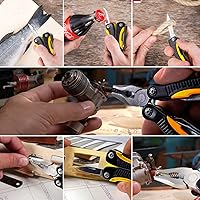 Vista 9 de Mini Multiherramienta de Bolsillo 12 en 1 con Cuchillo y Alicates - Mejor Accesorio de Utilidad Todo en Uno Multiusos para Hombres y Mujeres - Mejor