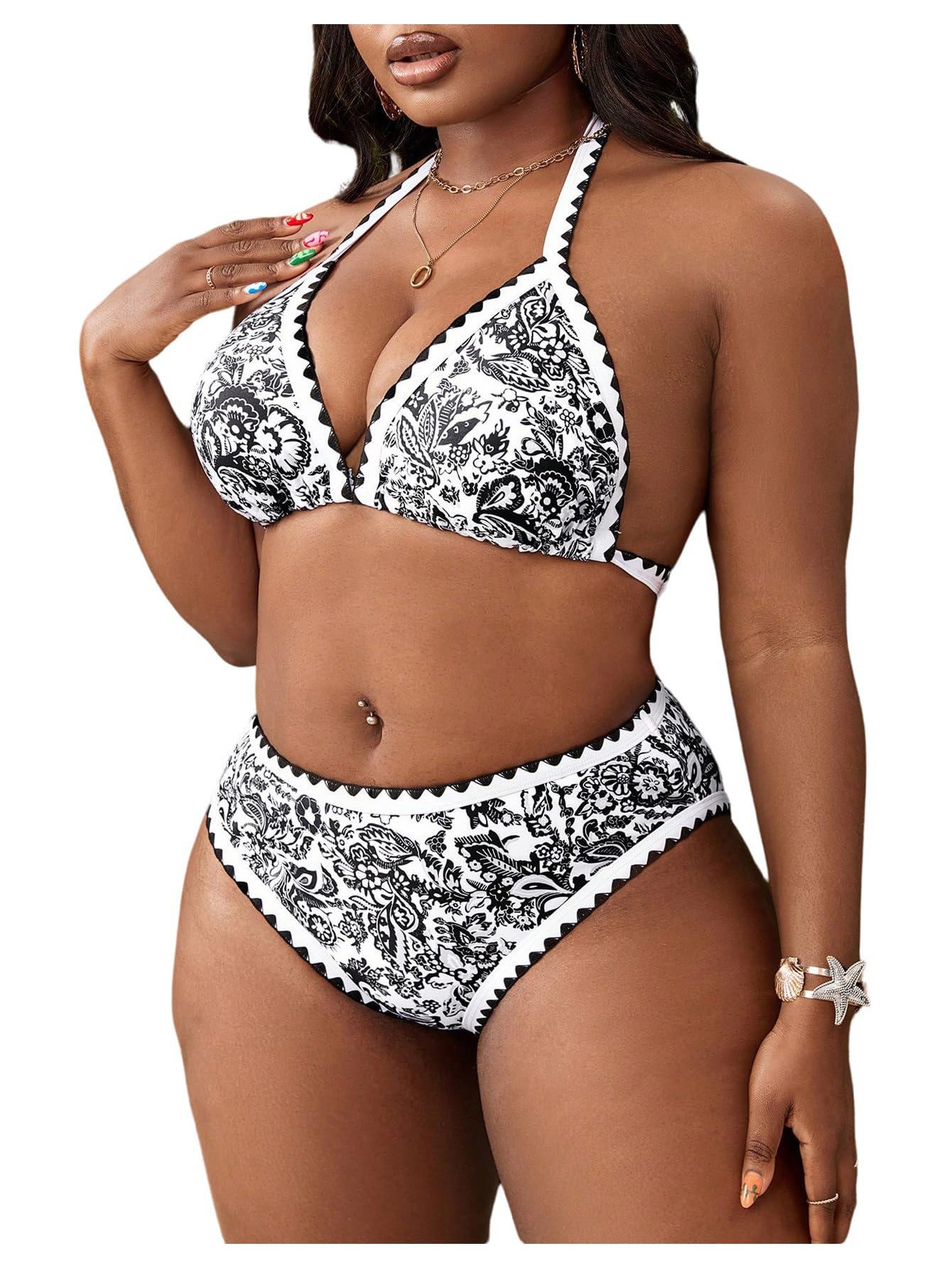 Bikini grande taille imprimé floral pour rayonner sur la plage cet été - 6