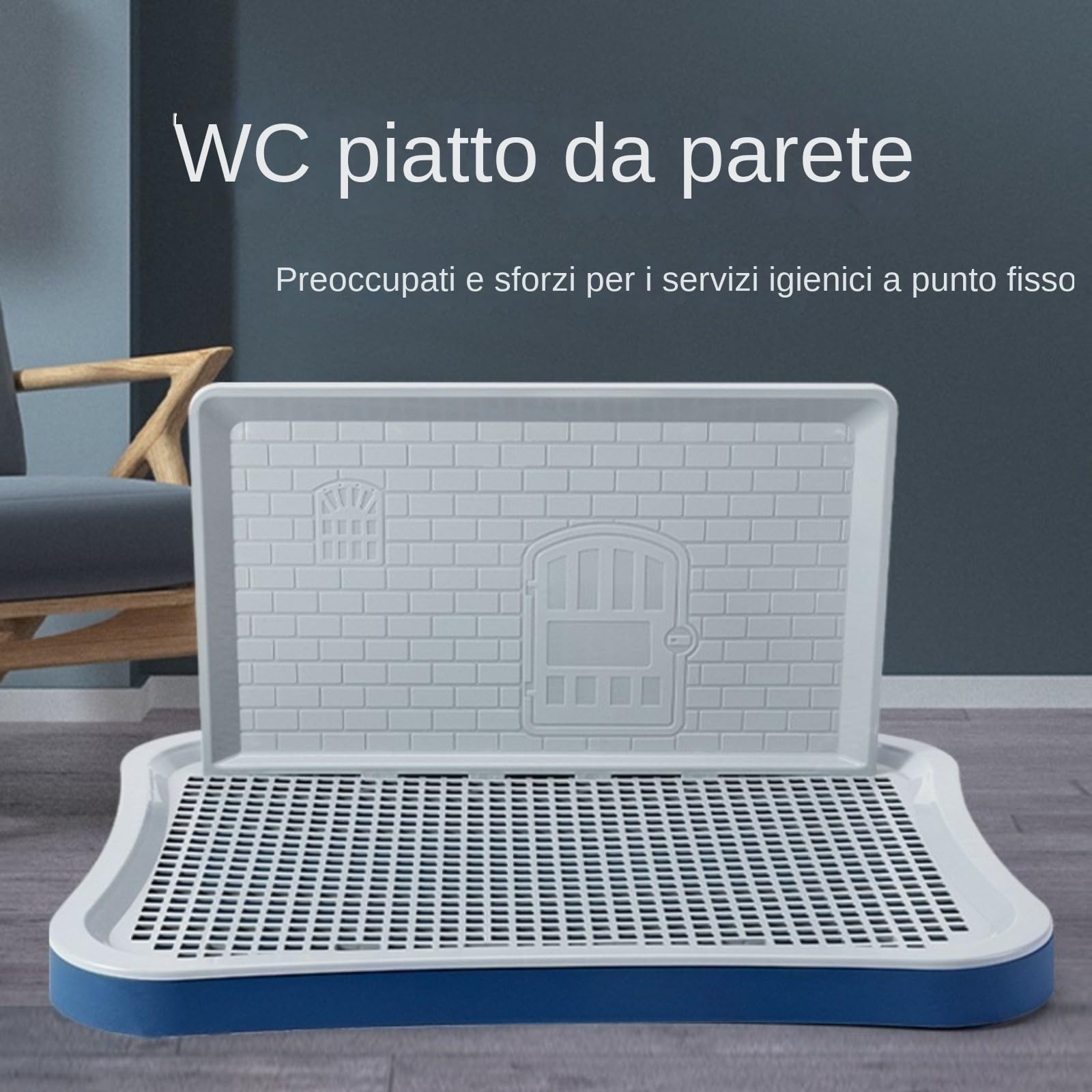 Plateau de dressage pour chiens avec colonne murale, toilettes intérieures avec porte pipi