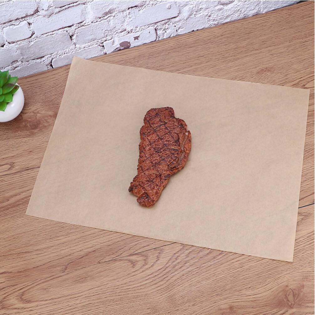 100sheets Non-stick Baking Paper Unbleached Parchment Sheets for Cooking Grilling Air Frying Pre-cut Greaseproof Paper for Easy Baking