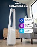 Pro Breeze® Silent Bladeless Portable Tower Fan - Ultra Quiet Standing Air Circulator with Remote Control, Timer, 6 Speeds & LED Display - 2