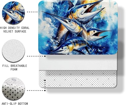 Miniatura 6 de Erosebridal Alfombra de baño gamer para habitación de niños, tapete de baño para niños, tapete antideslizante para adolescentes y jóvenes, color