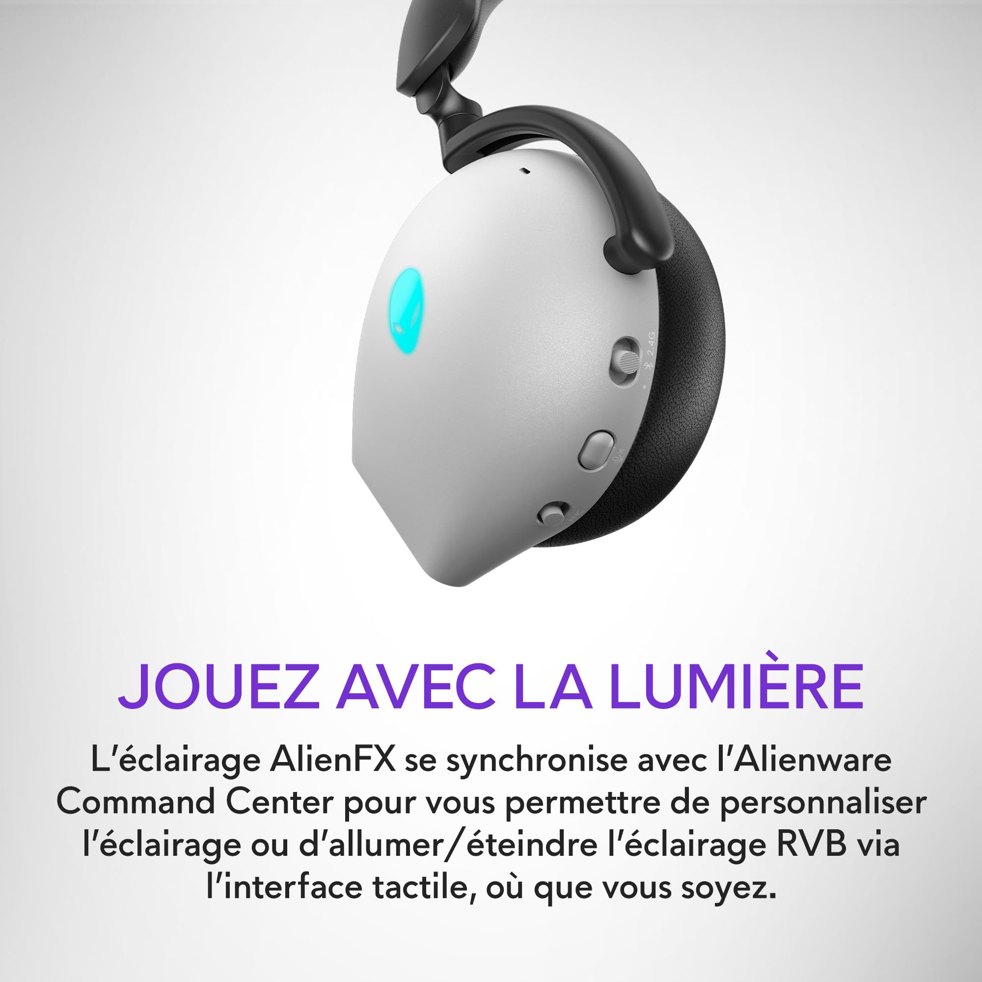 Casque de gaming Tri-Mode sans fil Alienware - AW920H, Lunar Light
