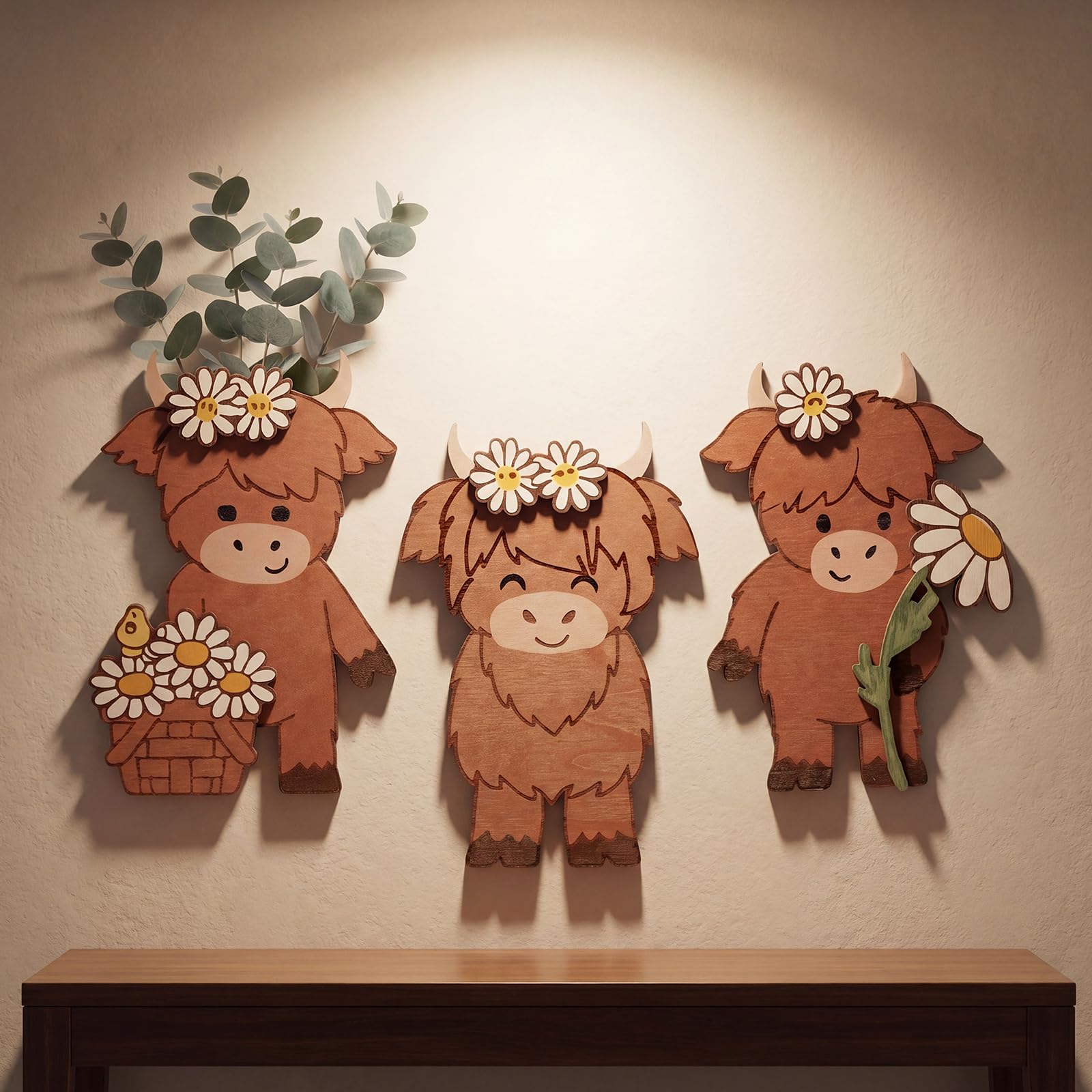 66% Off Highland Cow Wall Decor Set - Only $11.19! - Image 1