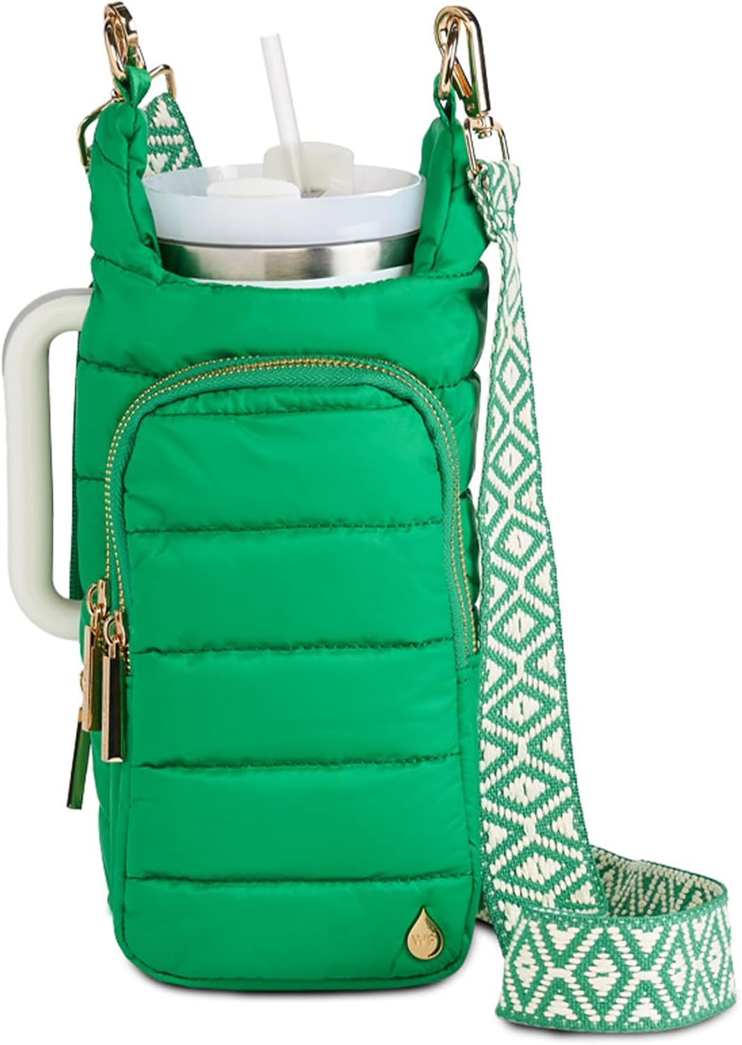 WanderFull Original HydroBag HANDLE® Zipper Slot for Handle, Hands-Free Crossbody Water Bottle Holder & Tumbler Accessories