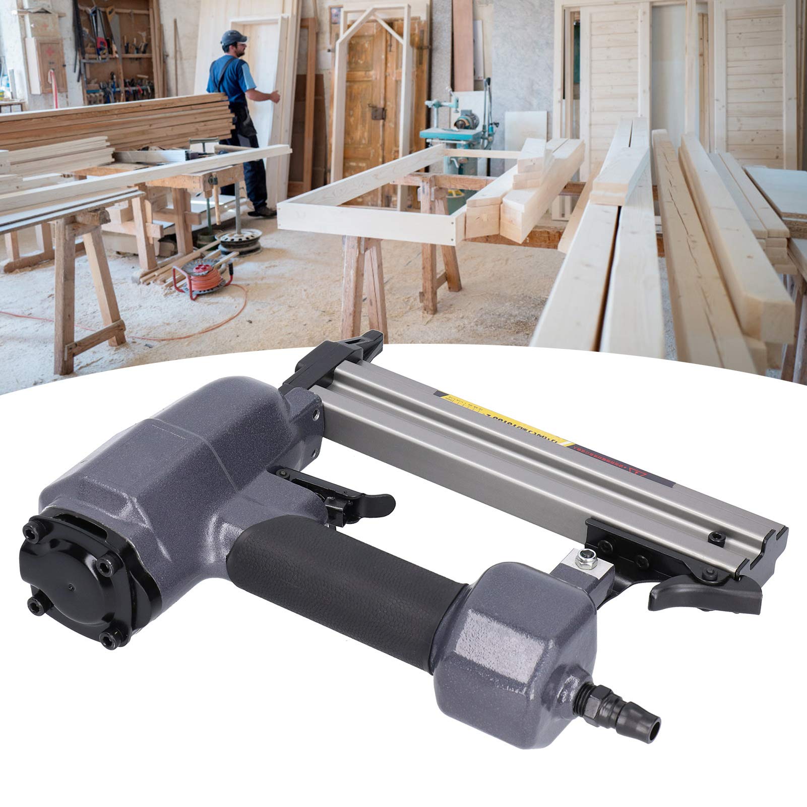 Chiodatrice Pneumatica Brad Nailer per Lavori Pesanti per la Lavorazione del Legno per la Casa con Design Ergonomico Leggero e Bassa rumorosità