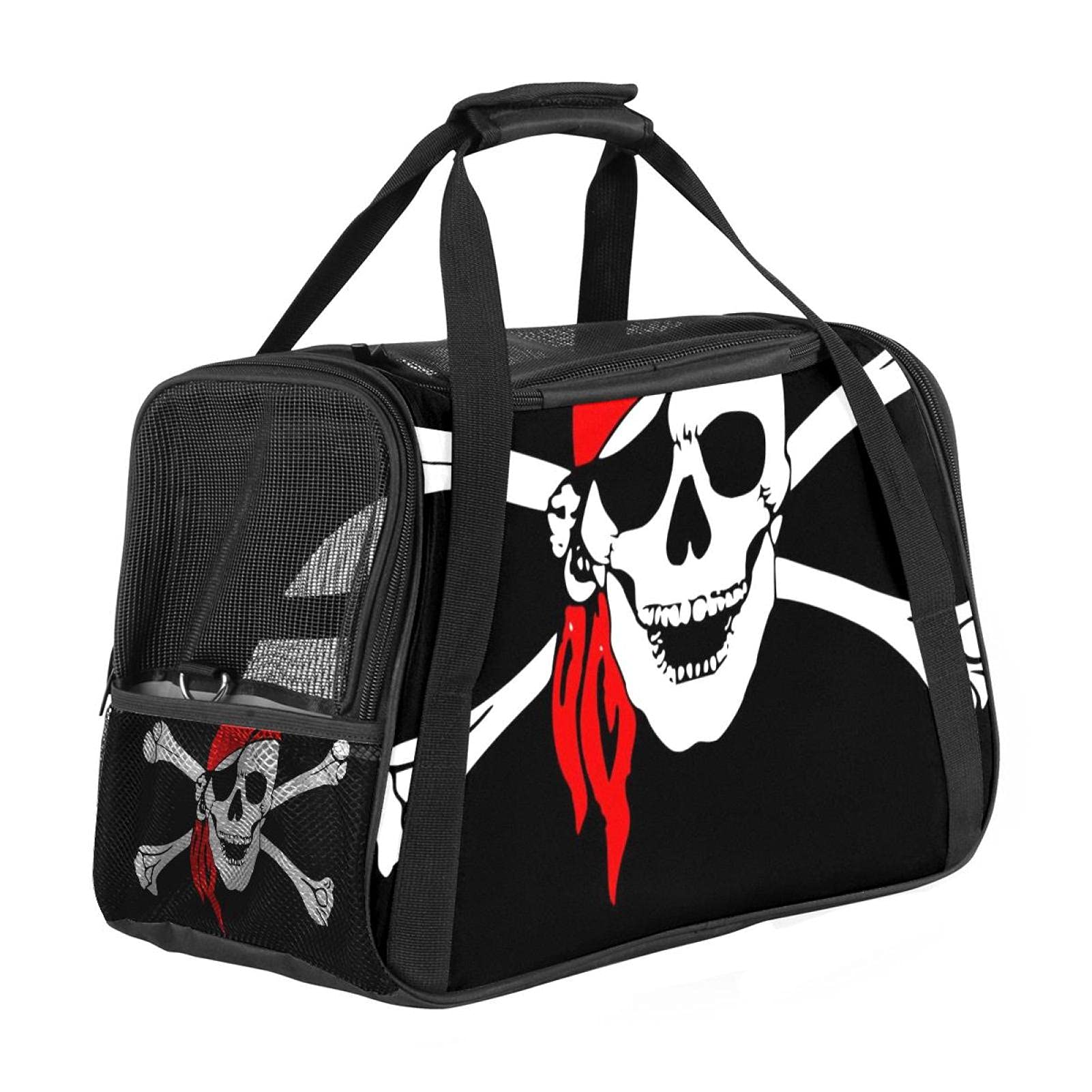 Sac de transport pour animal domestique sans stress pour chat et chien motif pirate