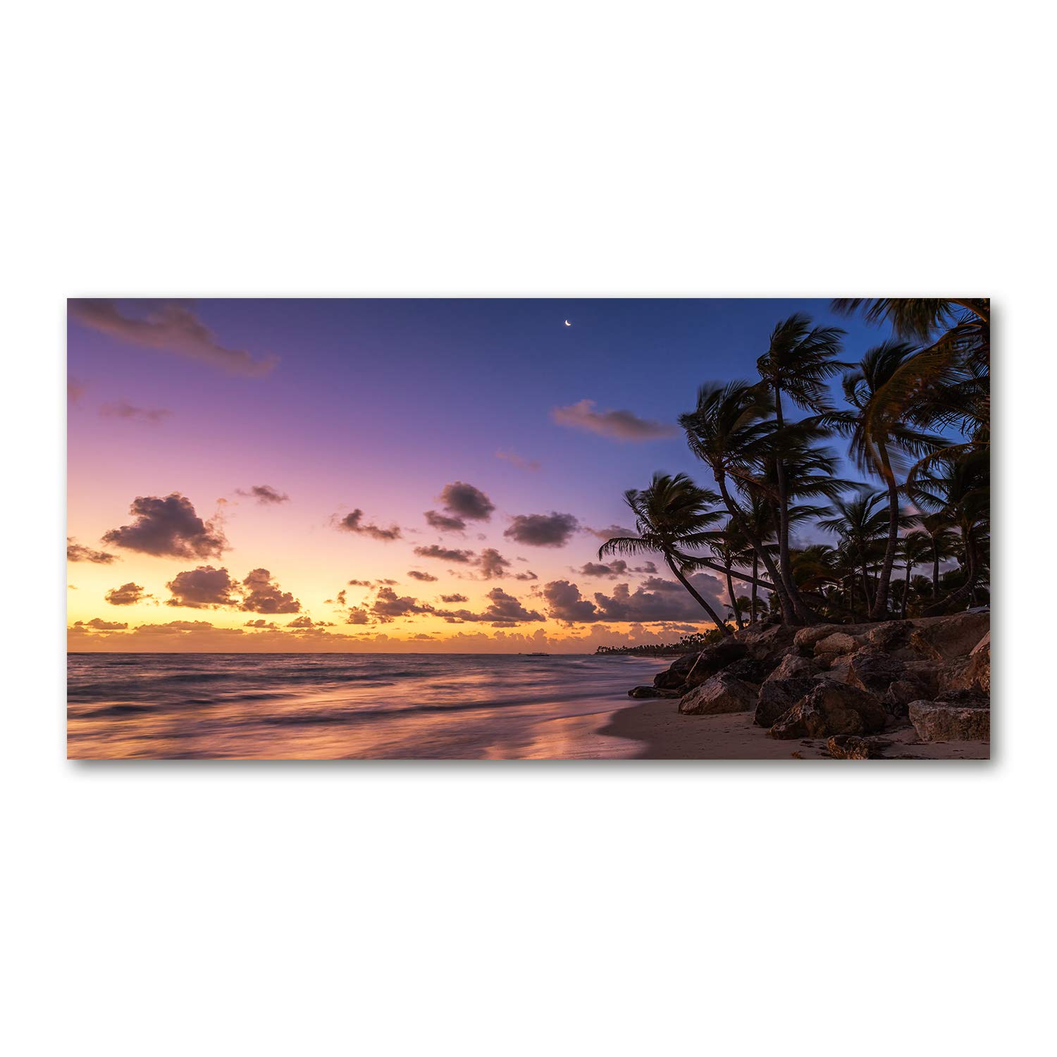 Déco murale salon plage : tableau acrylique glass Tulup 120x60