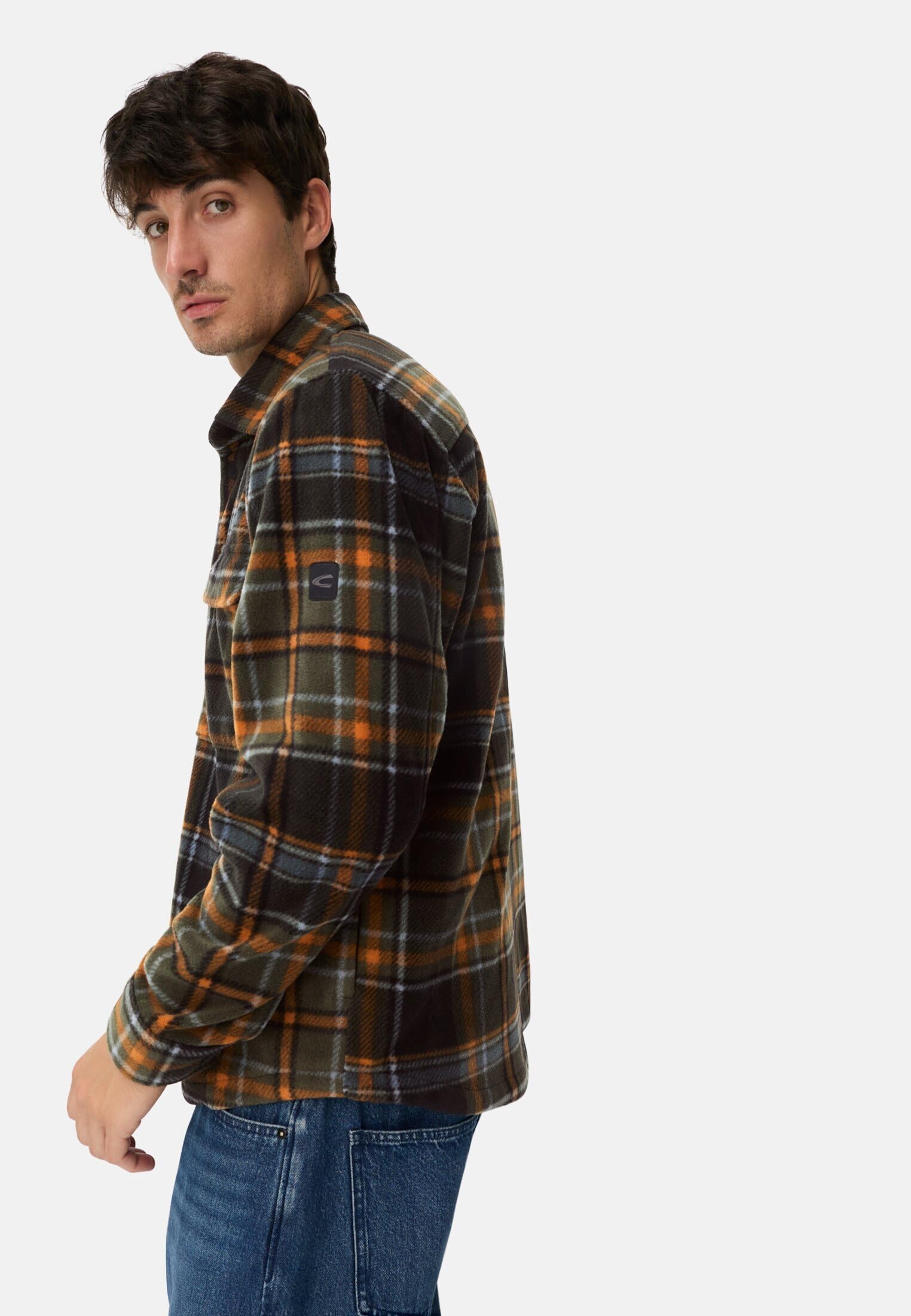 camel active Herren Overshirt mit Seitentaschen