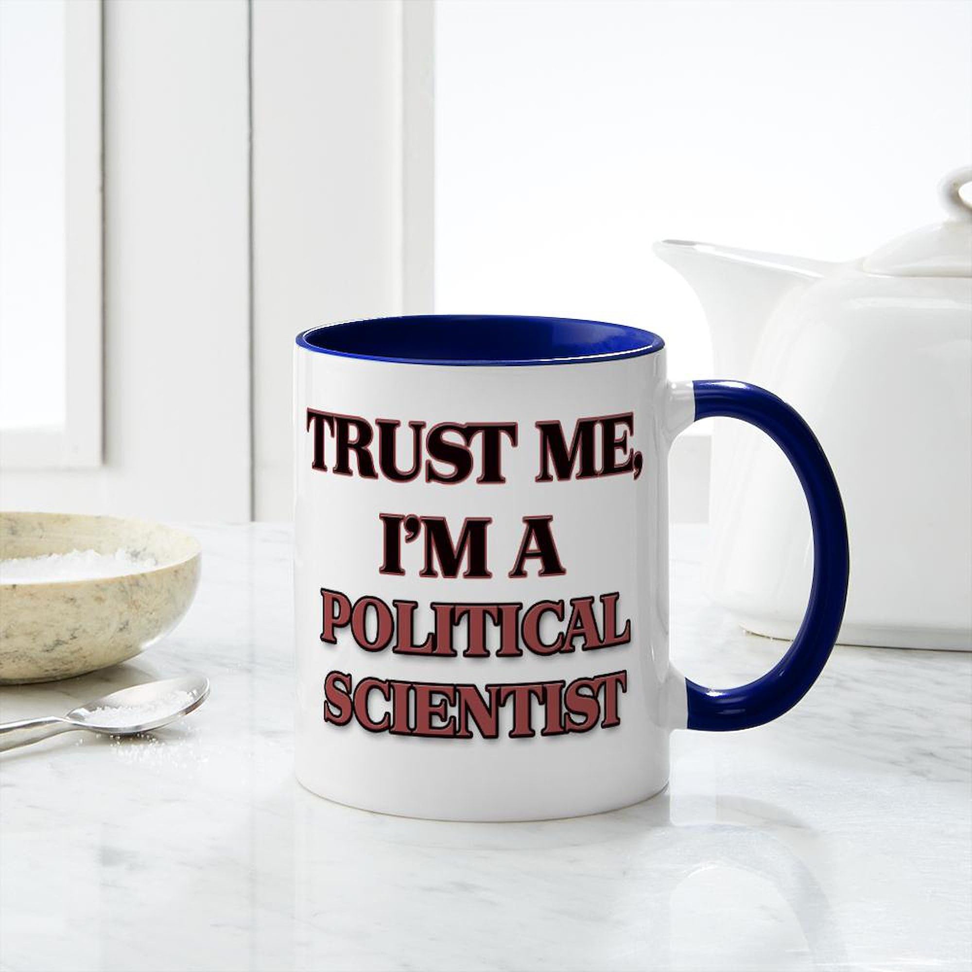 Amazon.com | CafePress Trust Me, I'm A Political Scientist Mugs 11 oz (325  ml) Ceramic Coffee Mug: Coffee Cups & Mugs