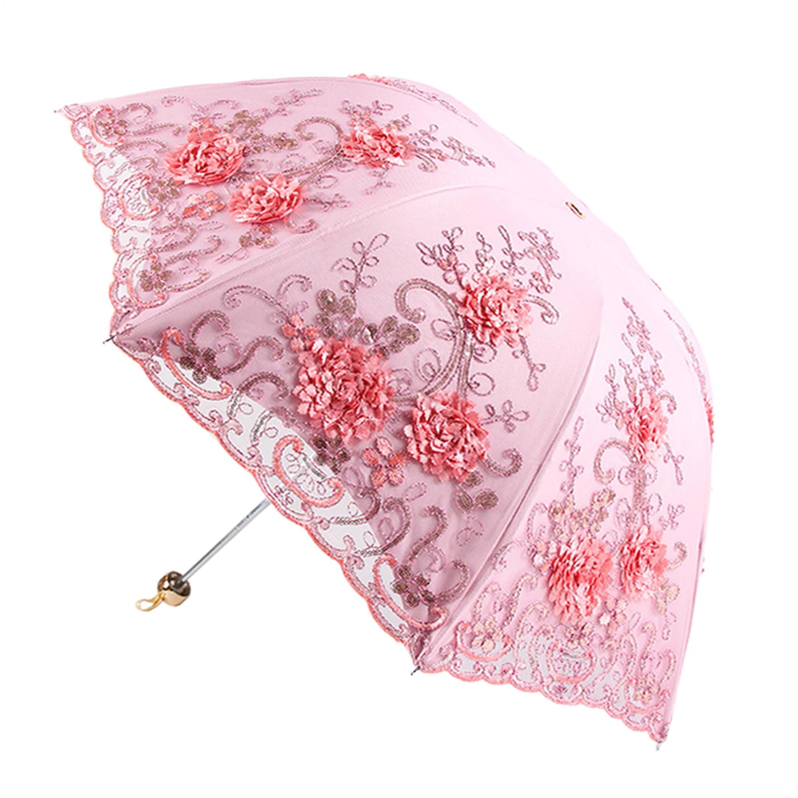 Sombrilla impermeable de doble capa resistente al sol, paraguas de doble capa para mujeres, niñas, niños, parque, playa, picnic, caminar, mochila