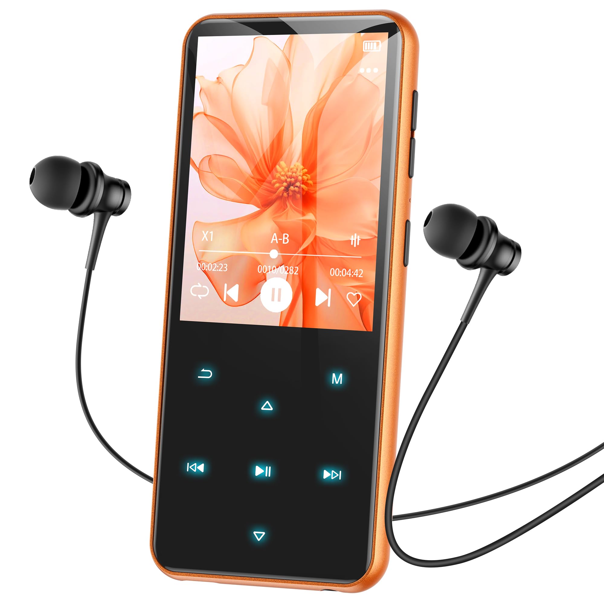 Lettore MP3 AGPTEK 64GB Bluetooth 5.3 – Schermo 2,4″, Altoparlante, Radio FM, Hi-Fi, Registratore, Fino A 60 Ore Di Musica