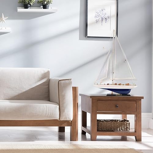 Miniatura 7 de NAUTIMALL Velero de madera, modelo de yate, 19 pulgadas, escala empresarial, réplica de decoración náutica, regalo personalizado corporativo