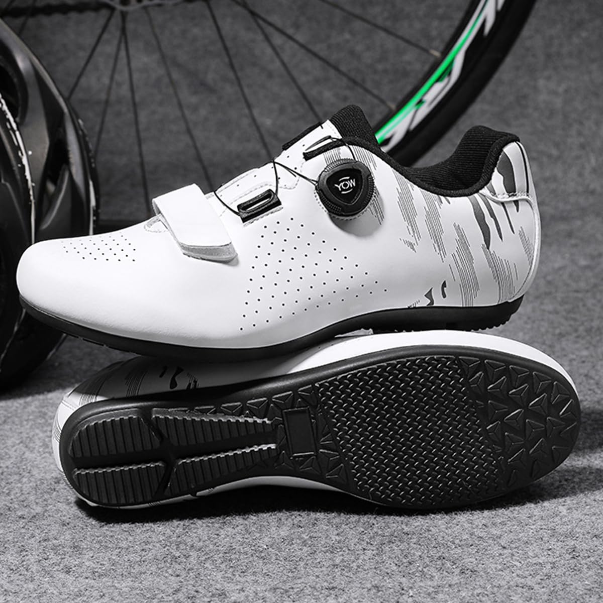 Zapatillas Ciclismo Sin Calas Hombre Mujer con Suela de Goma | Ligeros Respirables Antideslizantes para Deportes al Aire Libre