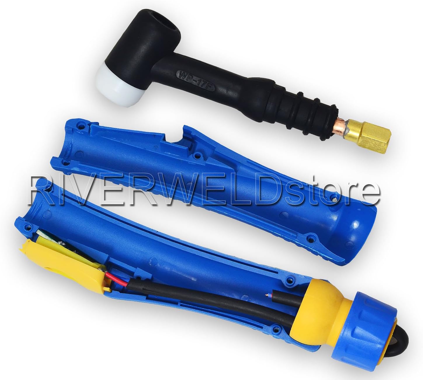 RIVERWELD WP-17 SR-17 TIG Welding Torch Head Body 150Amp Air-Cooled (17F Flexible Top) - - 