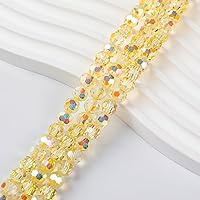 Vista 4 de 200 cuentas de cristal redondas de champán de 0.315 in para la fabricación de joyas