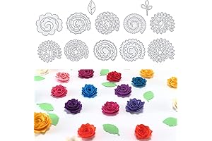10 Pcs 3D Die Cut Flowers for Scrapbooking