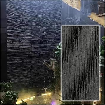 4 PCS 3D Faux Stone Wall Panels, Watertight Easy PU Single-Sided Decor Tiles, Lightweight DIY Cladding for Living Room Kitchen BathroomA,9pcs-60x120cm