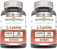 Vista 5 de Amazing Formulas L-Lisina 1000 mg Aminoácidos Suplemento Sin OMG Sin gluten Fabricado en Estados Unidos (90 unidades)