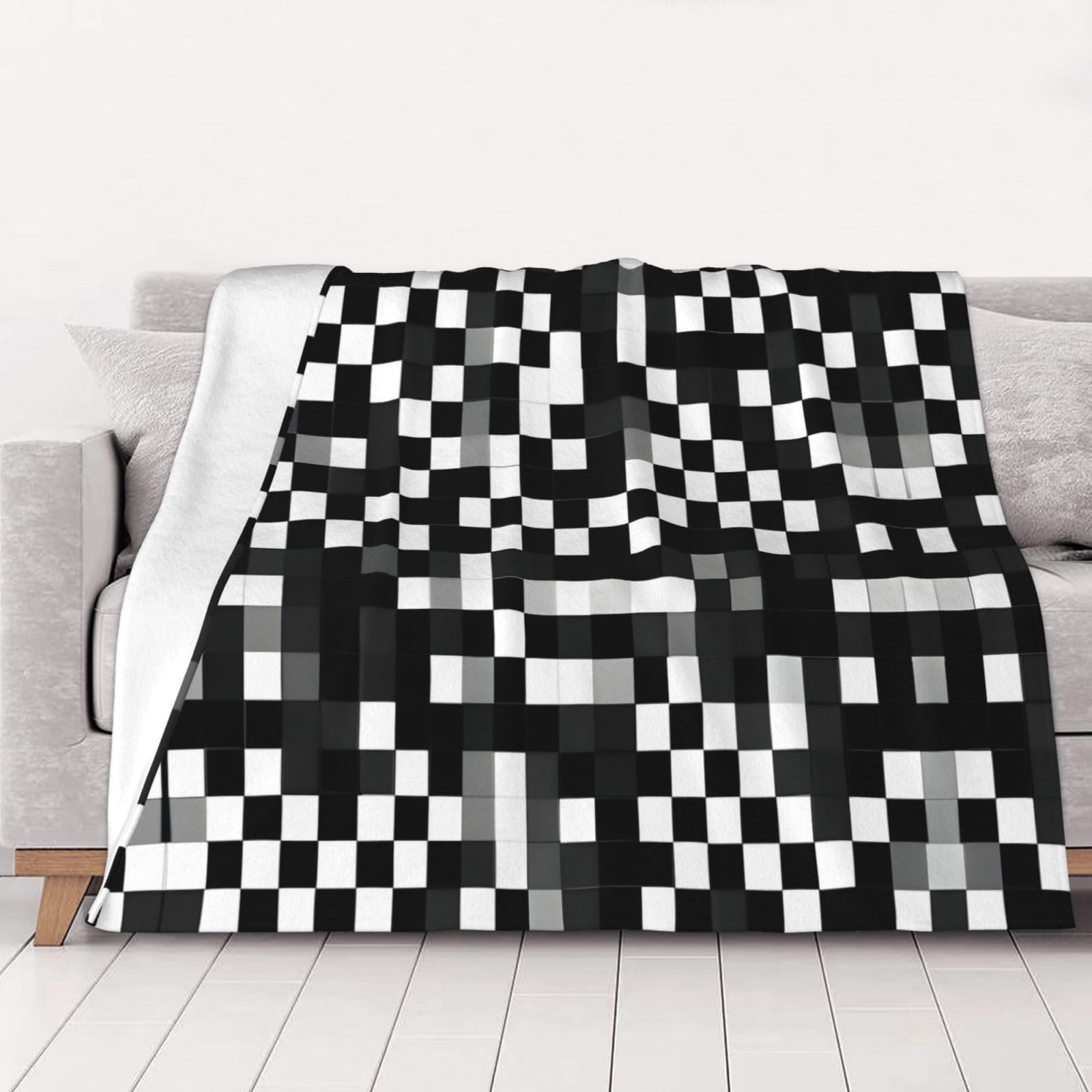 Couverture en flanelle douce et pelucheuse | Plaid microfibre épais chaud 101.6 x 76.2 cm