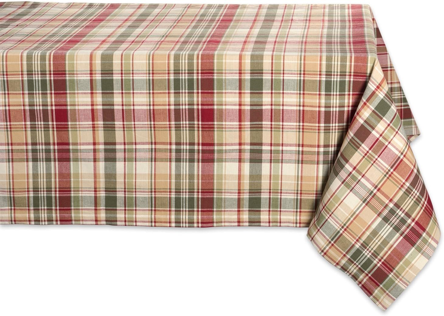 DII Autumn & Thanksgiving Tabletop Linens, Cotton, Plaid, 60x84 Rectangle Tablecloth