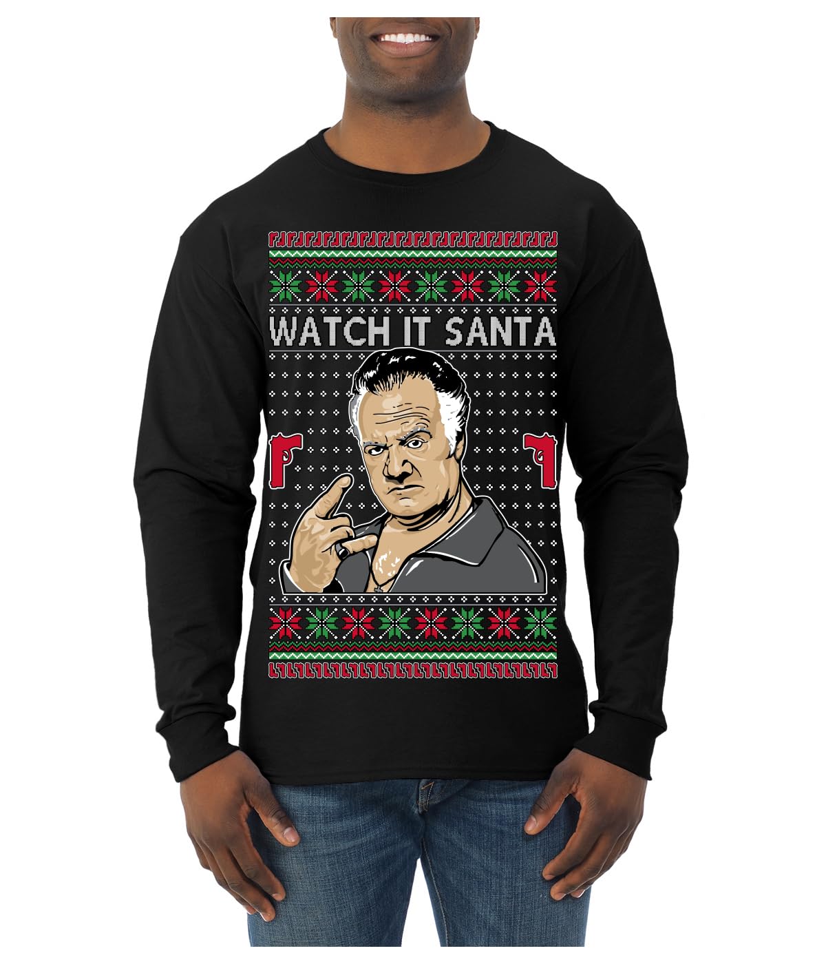 Watch It Santa Funny Paulie Italian Mafia TV Show Ugly Christmas Sweater Mens Womens Unisex Shirts, Tops
