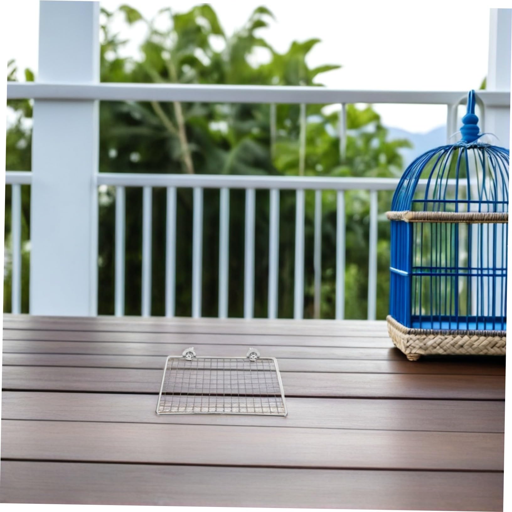 Plataforma de Percha para Pájaros 4 Piezas de Acero Inoxidable