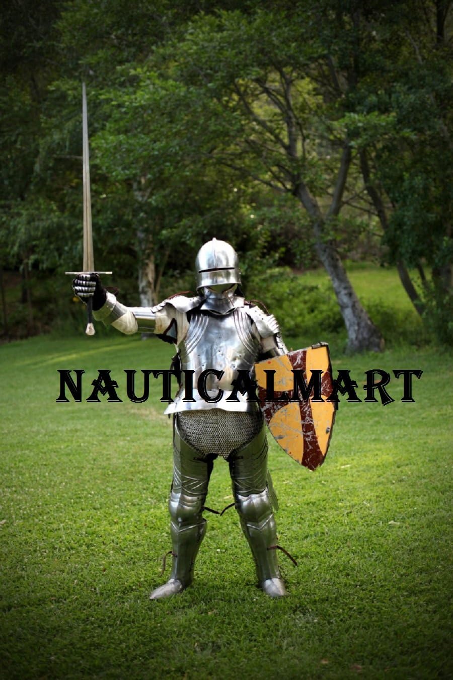 NauticalMart 15th Century German Gothic Full Suit of Armor Medieval Knight Collectible Wearable Armour