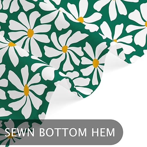 Miniatura 63 de Cortina de ducha floral de margaritas azules, cortina de ducha bohemia con flores de primavera para baño femenino, juego de cortina de ducha moderna