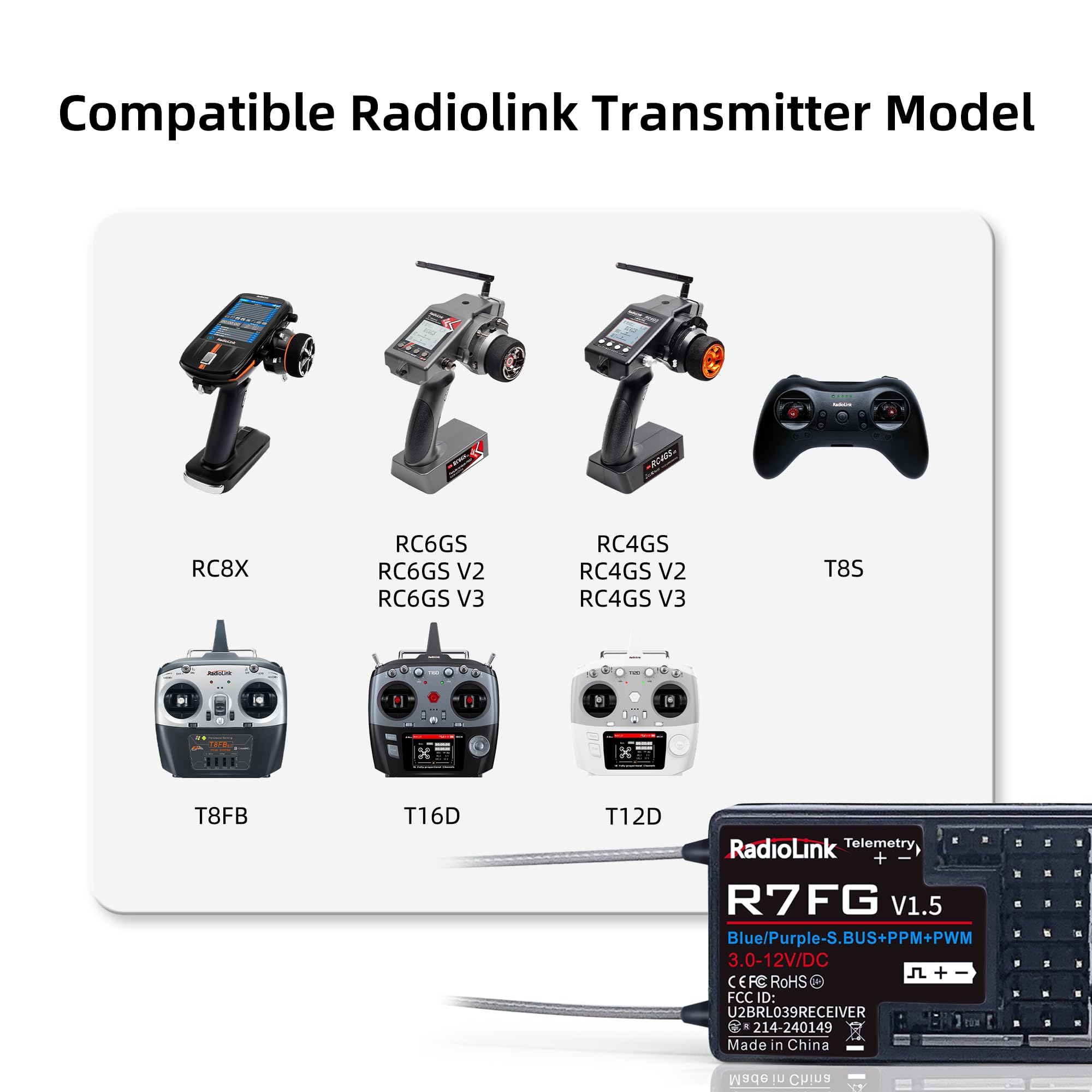 ラジコン　Spirit System 6軸 ジャイロ GEOLINK GPS Amazon.com: Radiolink R7FG 7 Channel Gyro Receiver 2.4GHz