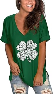 T Shirts Sleeve Clover Floral Printed