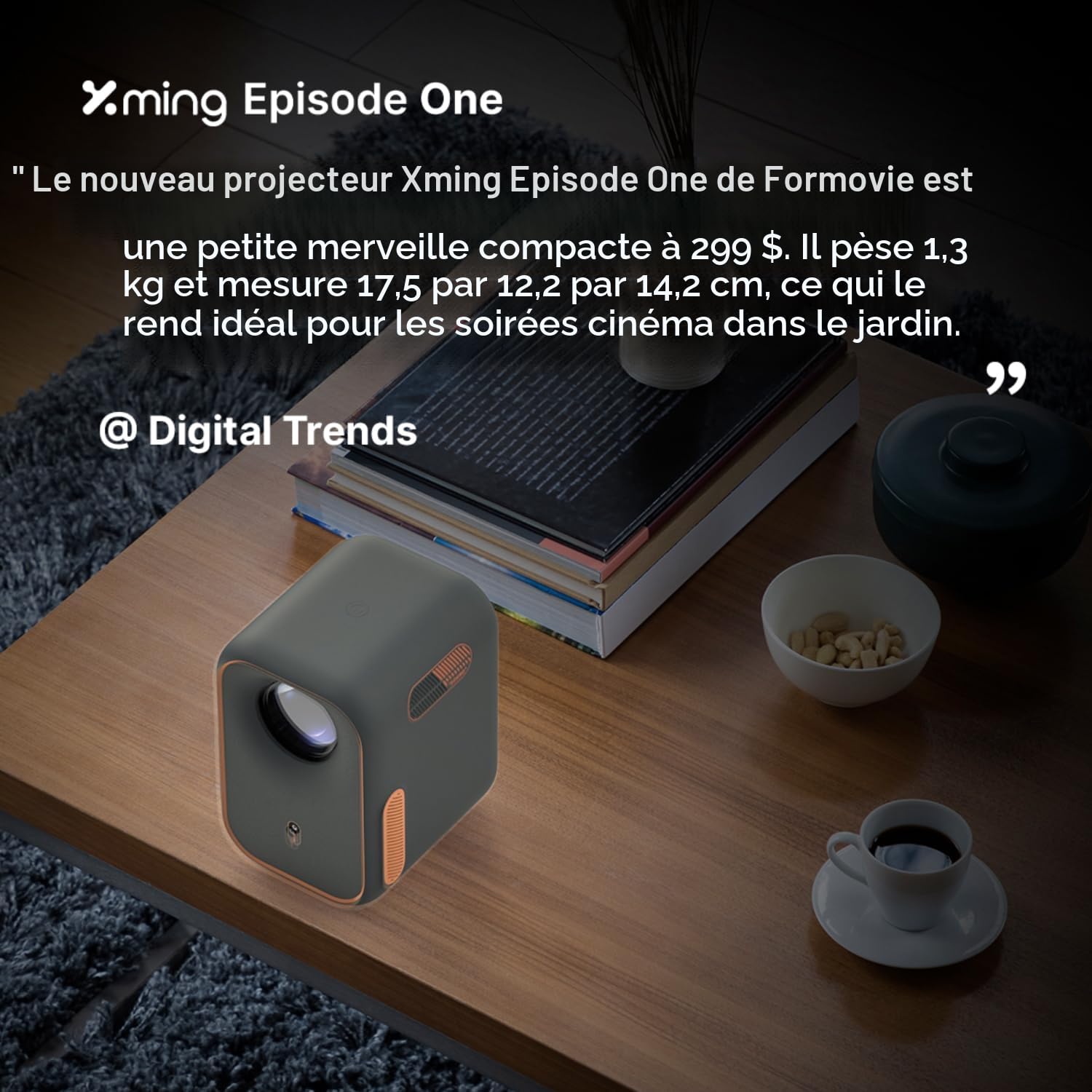 Formovie Xming Episode One Projecteur, Google TV Intégré, WiFi & Bluetooth, 1080P Natif, Dolby Audio, Portable Extérieur, Home Cinéma Chambre