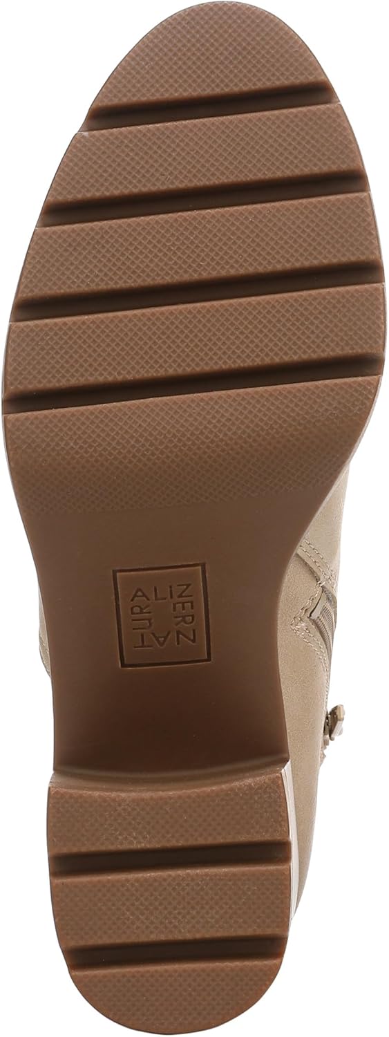 Naturalizer Womens Madalynn Gore Lug Sole Heeled Ankle Bootie