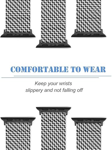 Miniatura 3 de Patrón de pata de gallo compatible con correas de Apple Watch de 45441.654 in, 41401.496 in, silicona suave, impermeable, impreso, iWatch Series 8,