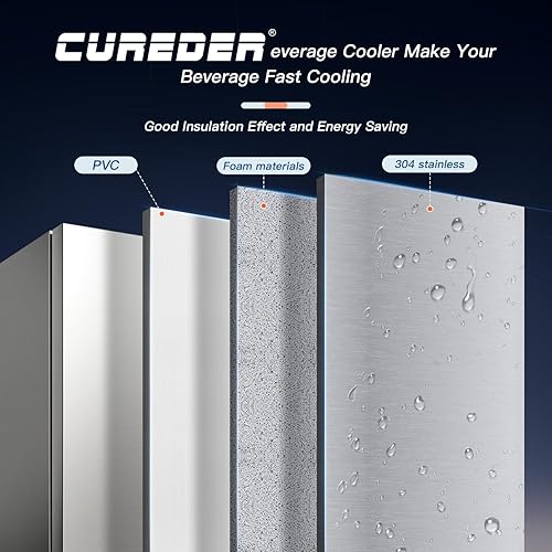 Miniatura 4 de Refrigerador para exteriores de 24 pulgadas, enfriador de cerveza de acero inoxidable integrado debajo de la encimera, refrigerador para interiores