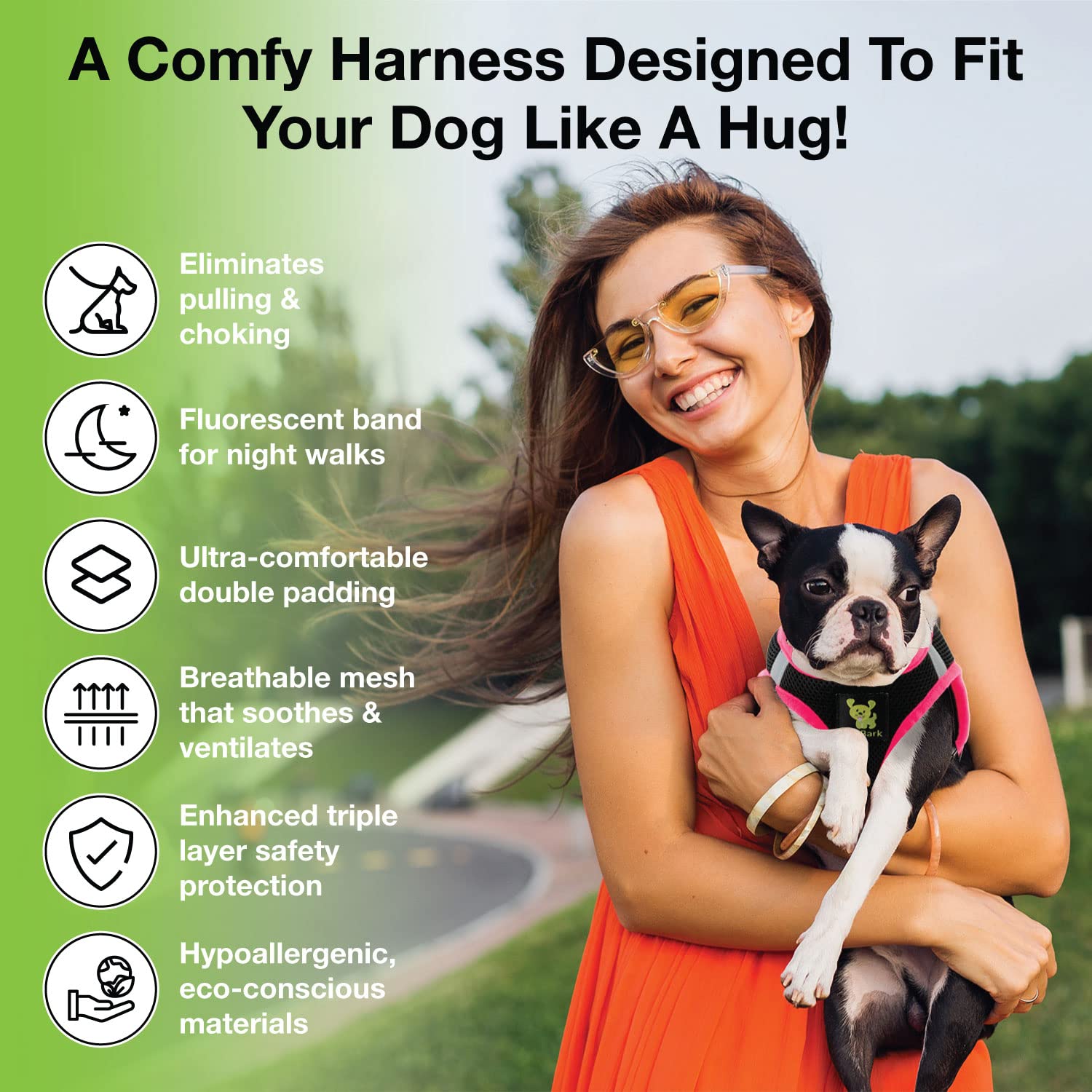 EcoBark Step in Dog Harness, Eco-Friendly Dog Harnesses for Small and Medium Breed Dogs - Image 3