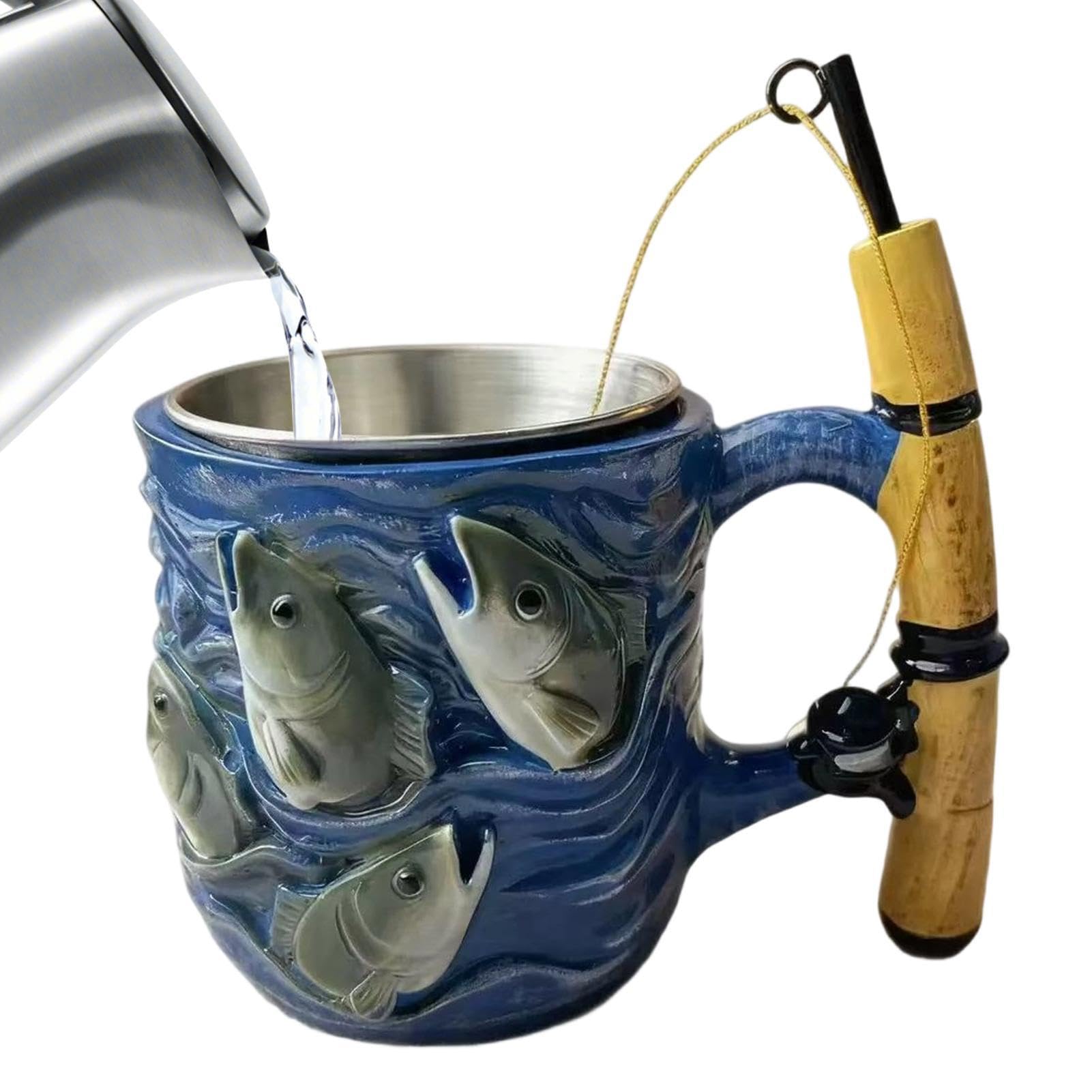 Práctica taza de viaje para llevar café con leche té o cerveza en vaso de resina