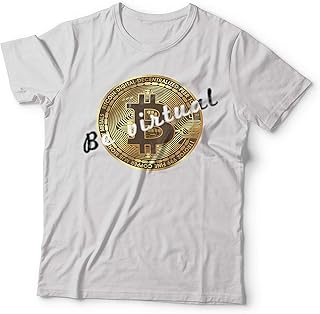 Maglietta Uomo Bianca Bitcoin (Taglia M: per Altre Taglie dalla S alla XXL Inviare Messaggio Dopo l'ordine)