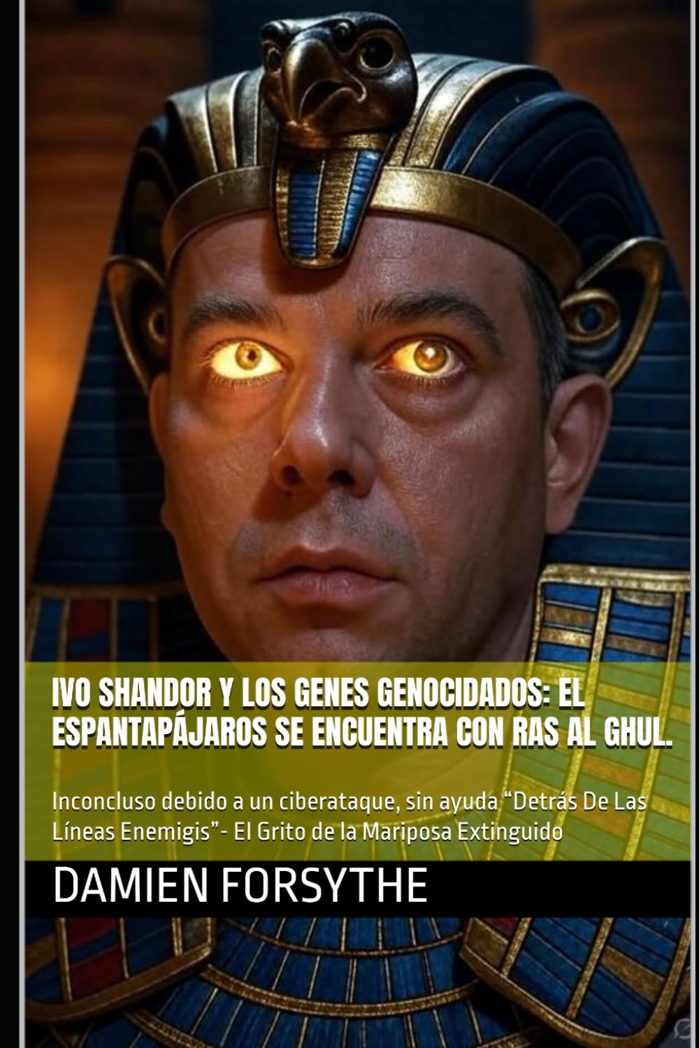 Claro, aquí tienes el texto en español: Ivo Shandor y los genes genocidas. El Espantapájaros encuentra a Ras Al Ghul: inacabado debido a un ... 1998. El grito de la mariposa extinguido.