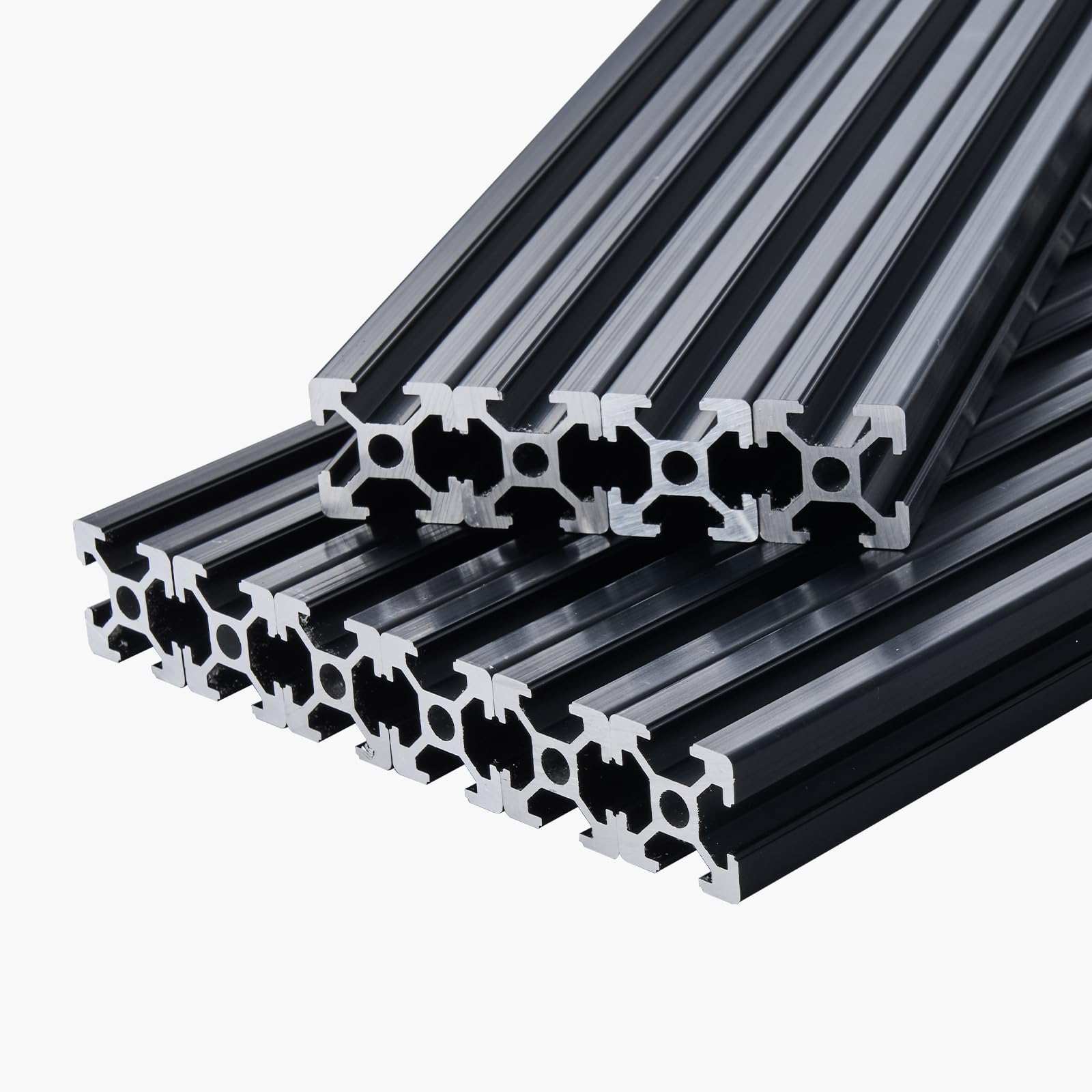 VEVOR Profilés d'Extrusion en Aluminium 2020, Lot de 10, Rail Linéaire Anodisé 1000 mm, Rainure en T, pour Imprimante 3D CNC