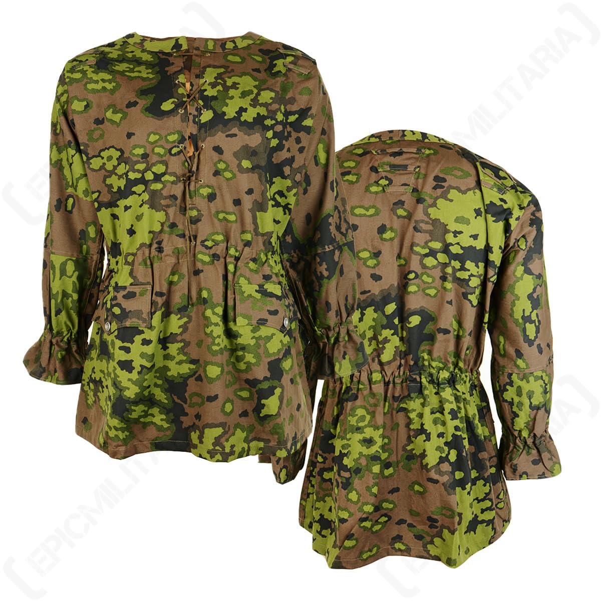Epic Militaria Men's Oakleaf Camo Reproduction Ww2 German Army M42 Oakleaf A Reversible Camo Smock (, 2XL (50-52 Inch))