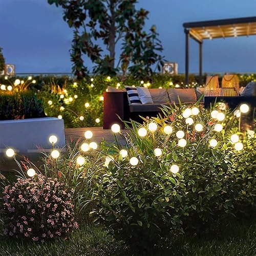 Miniatura 6 de Luz solar oscilante mejorada, 8 LED, luces solares de jardín al aire libre, impermeables, luces solares de jardín para jardín, patio, decoración de