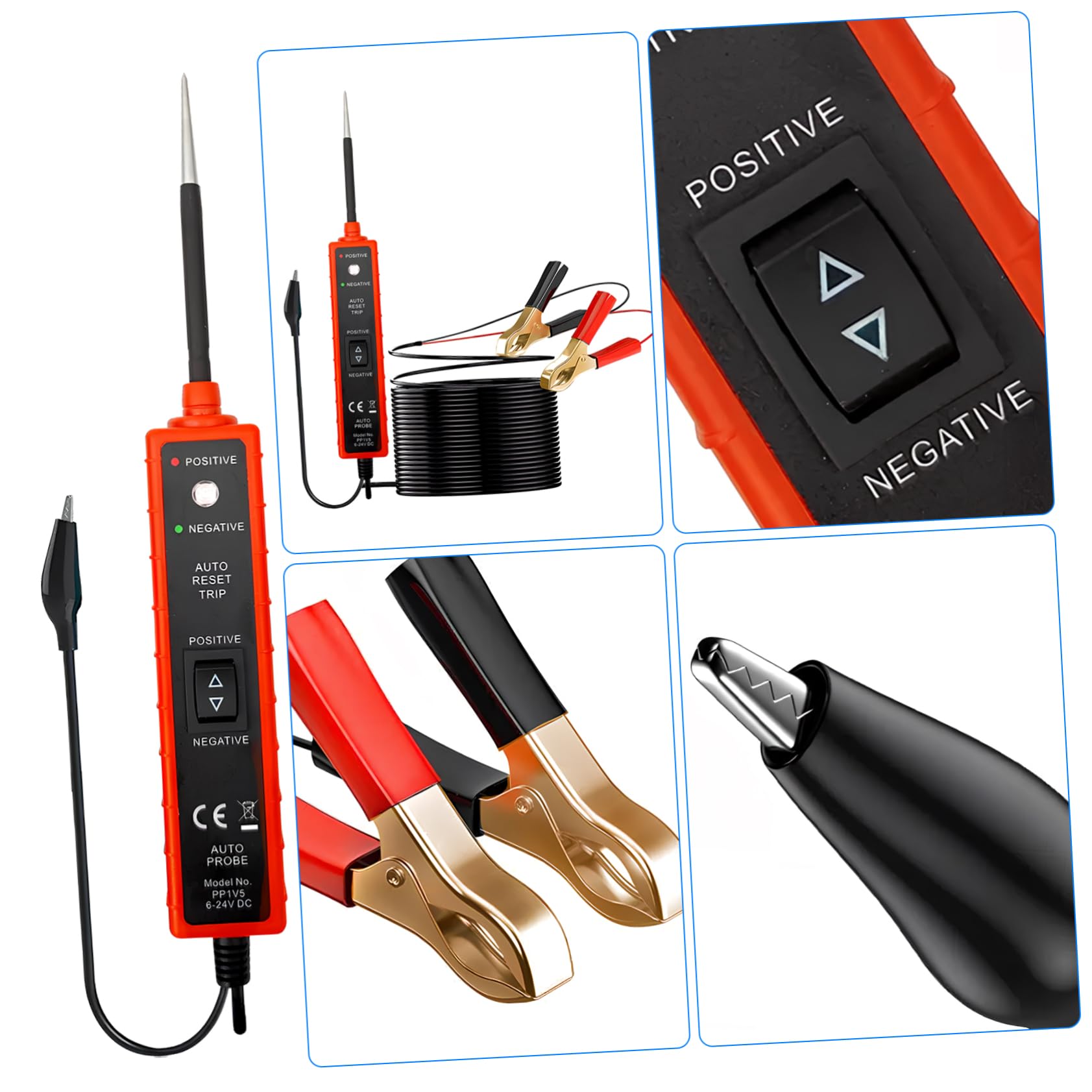 Tester Circuito Auto Em285 Zk-103 in Plastica e Metallo | Dc 6-24v, Rilevazione di Cortocircuiti e Circuiti Aperti, Strumento per Meccanici Esperti e Fai da Te