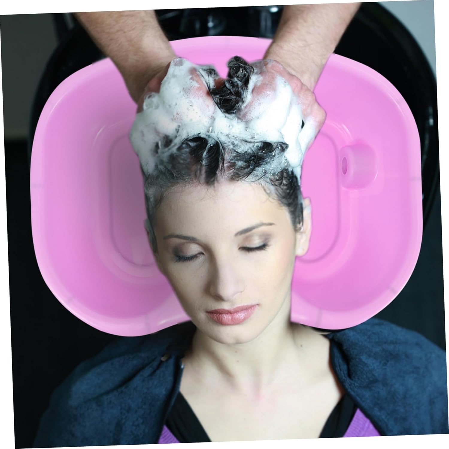 1Set Portable Hair Washing Tray for Bedridden Ergonomic Shampoo Basin for Elderly Sick and Pregnant Women Comfortable Neck Curve Design for Easy Hair Care