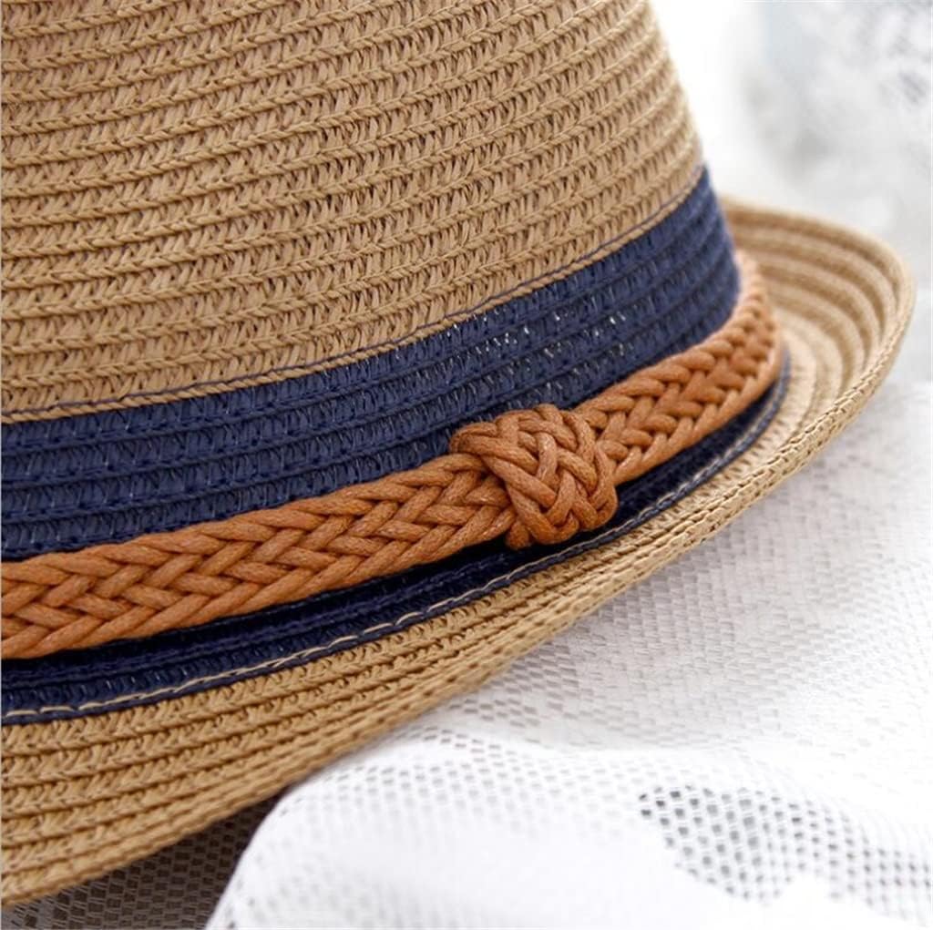 Jazz Women Hat Beach Men Sun Casual Panama Male Cap Hemp Rope Patchwork Striped Visor