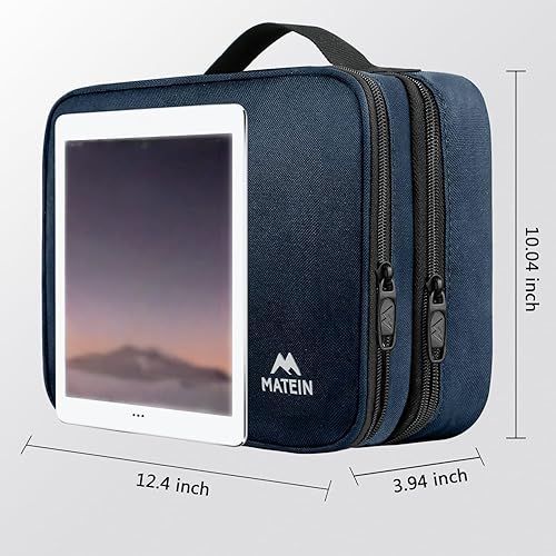 Miniatura 7 de MATEIN Organizador de cables de viaje para hombres, estuche cambiador de accesorios de viaje grande para cables, teléfono celular y tableta (hasta