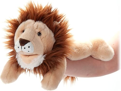 The Petting Zoo Marioneta de peluche de mano de león, regalos para niños, animales de marioneta, juguete interactivo de peluche de 16 pulgadas